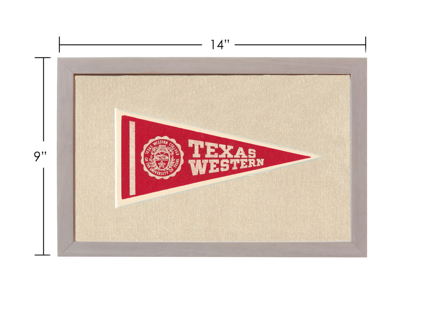 Vintage Texas Western College Pennant