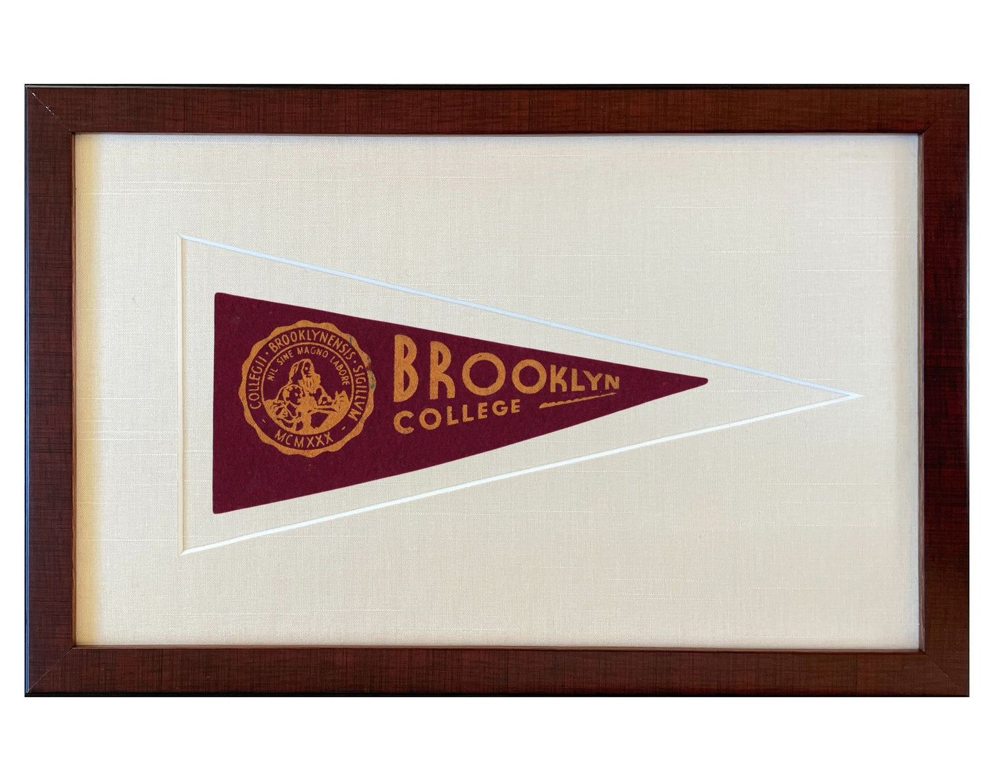 Vintage Brooklyn College Pennant