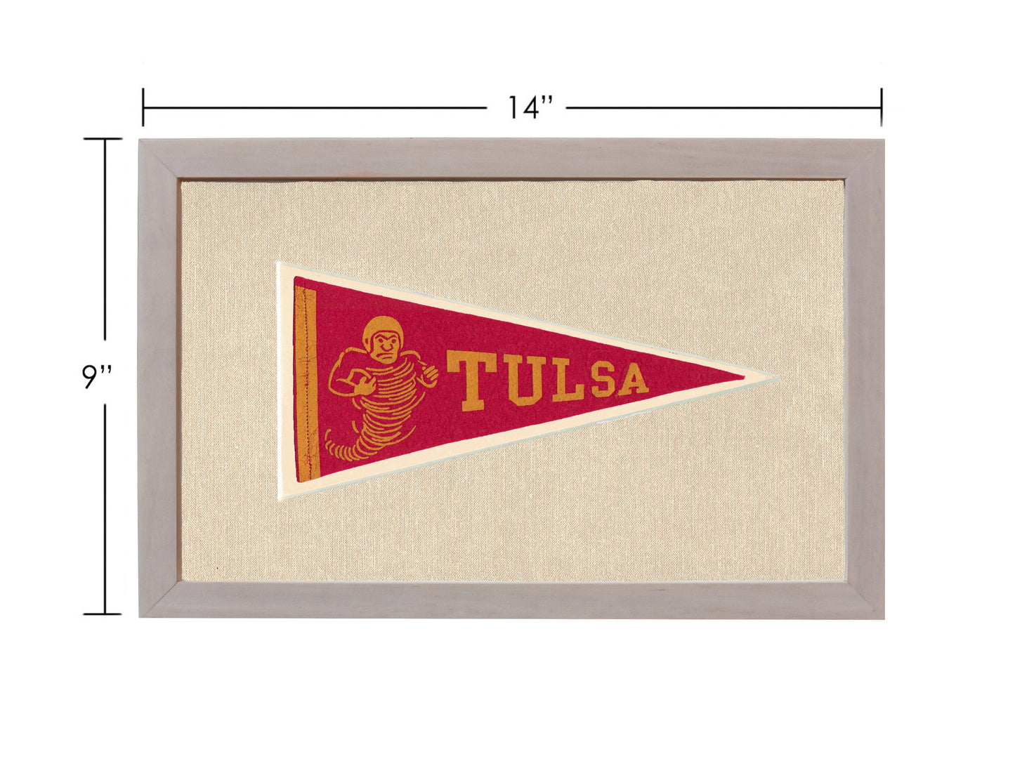 Vintage Tulsa University Pennant