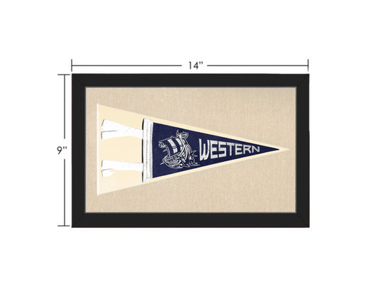 Vintage Western University Pennant