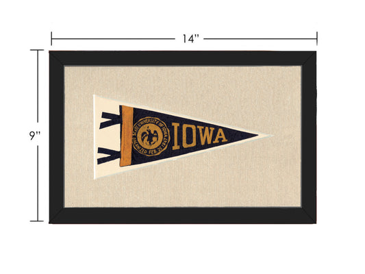 Vintage University of Iowa Pennant