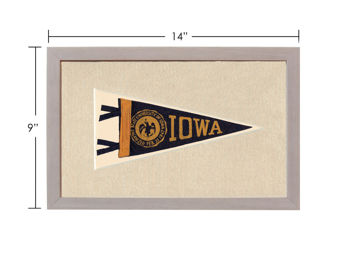 Vintage University of Iowa Pennant