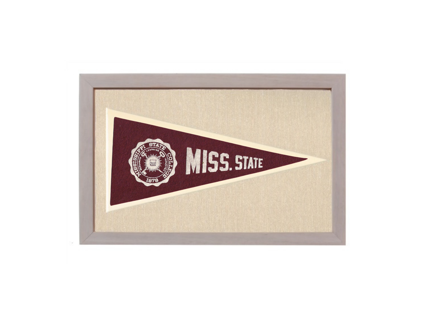 Vintage Mississippi State College Pennant (circa 1940)