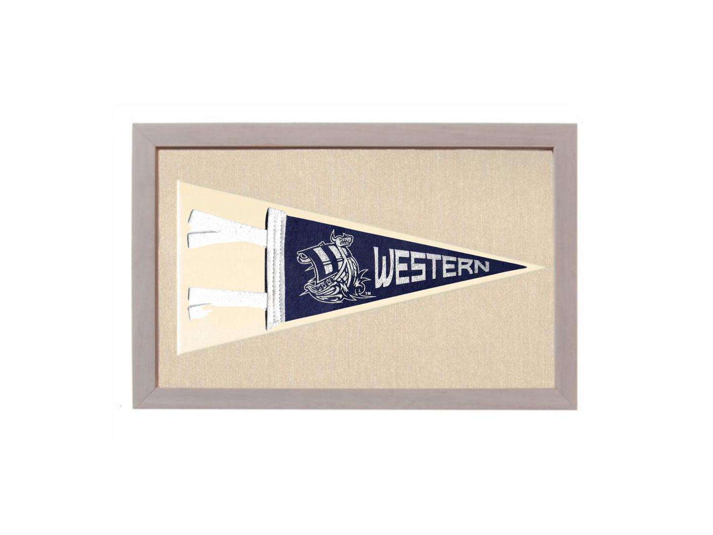 Vintage Western University Pennant