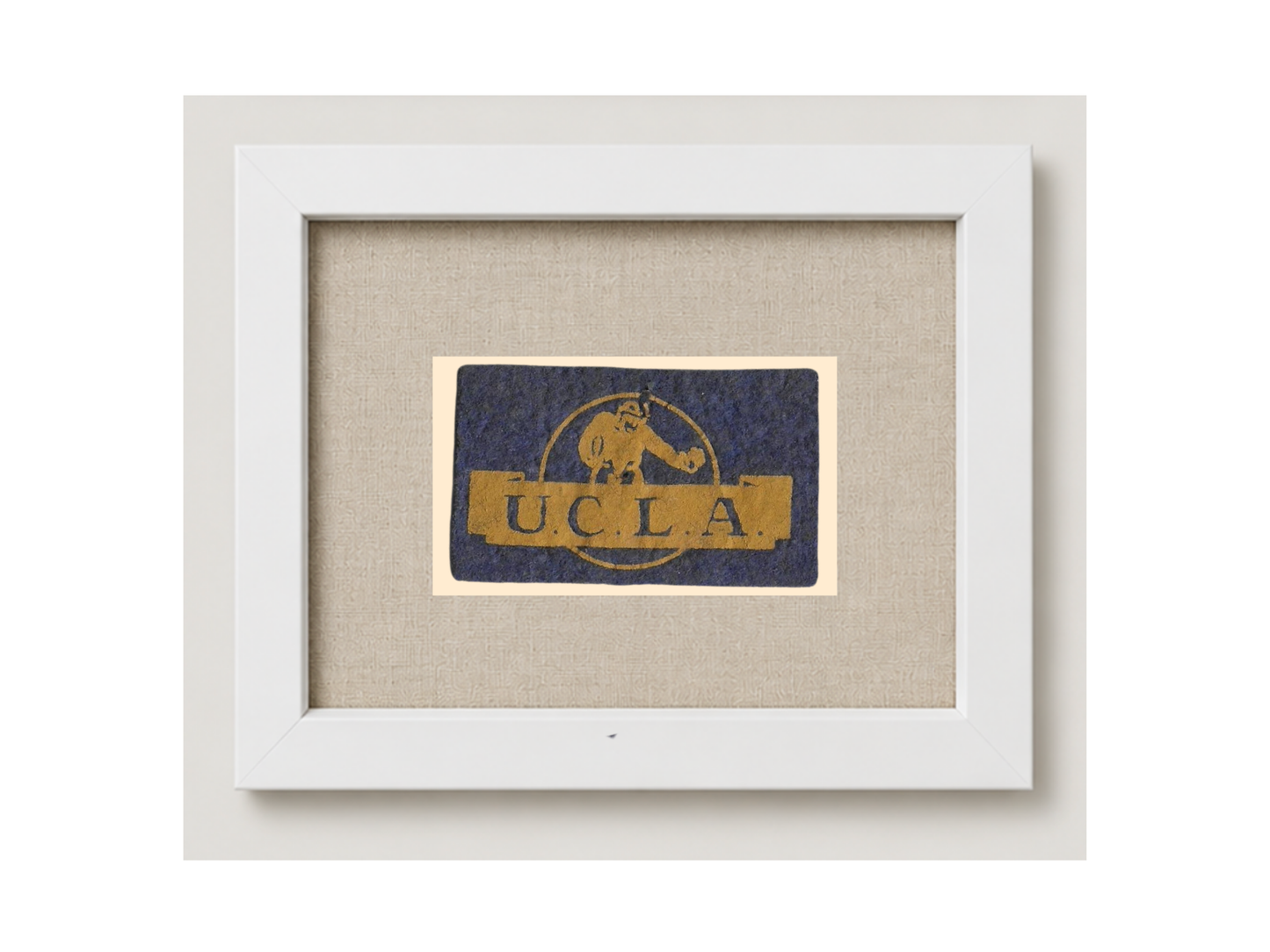 Vintage UCLA Framed Candy Felt Pennant
