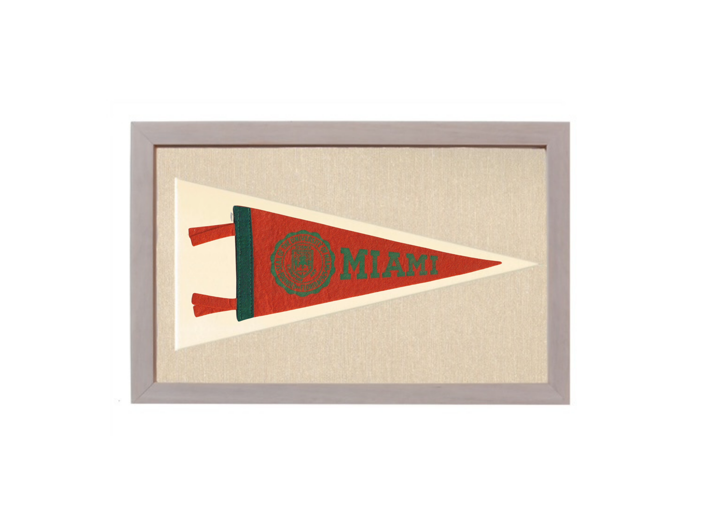 Vintage University of Miami Pennant