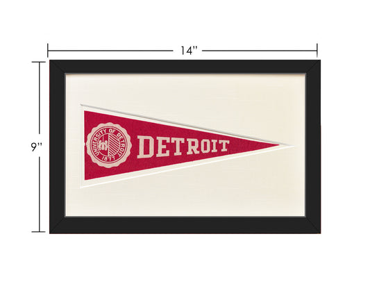 Vintage University of Detroit Hormel Pennant