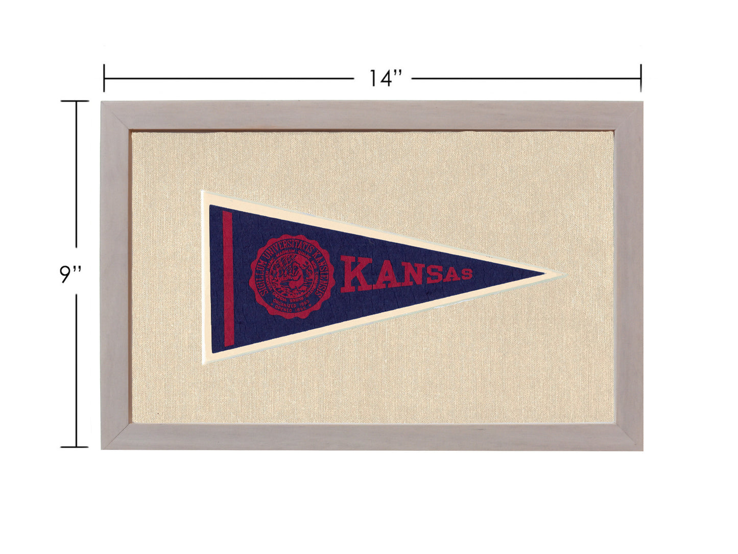 Vintage University of Kansas Pennant