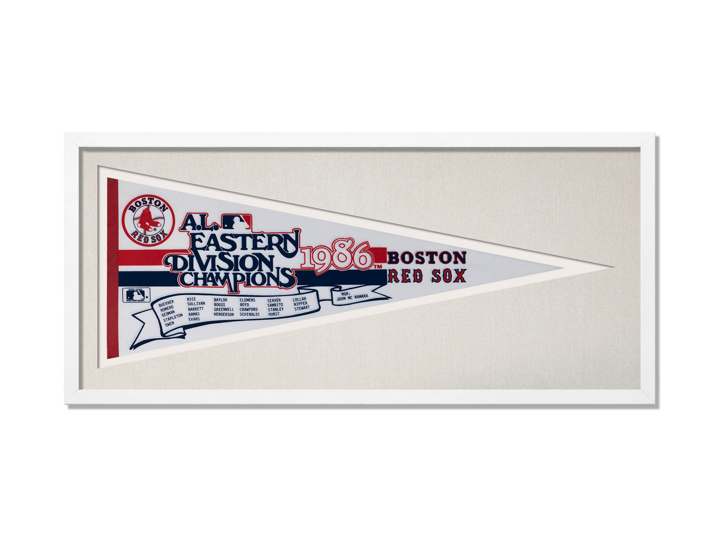 Vintage 1986 Boston Red Sox A.L. Eastern Division Champions Pennant