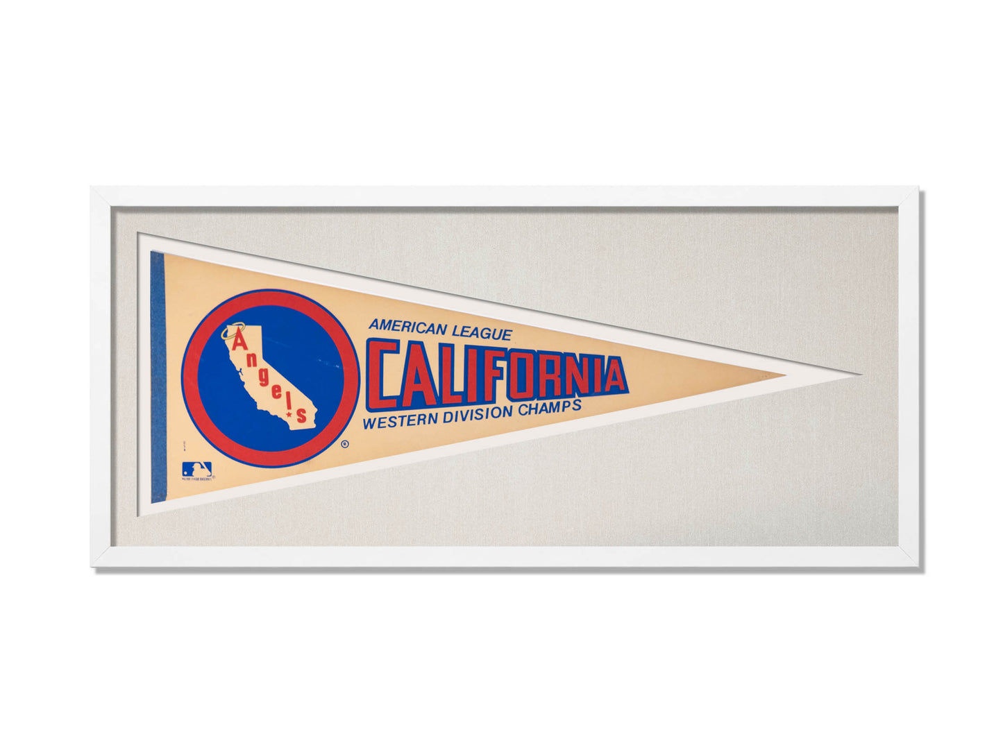 Vintage Los Angeles Angels A.L. Western Division Champions Pennant