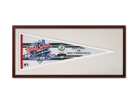 Vintage 1989 World Series Battle of the Bay Oakland As vs San Francisco Giants Pennant