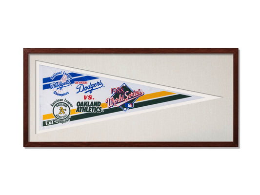 Vintage 1988 World Series Los Angels Dodgers vs Oakland As Pennant