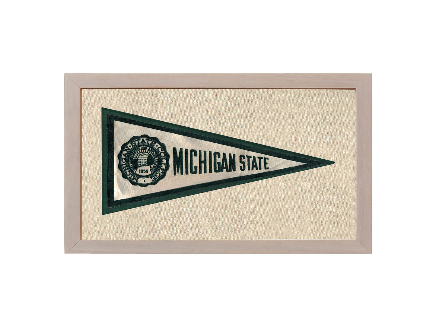 Vintage Michigan State Silk Pennant