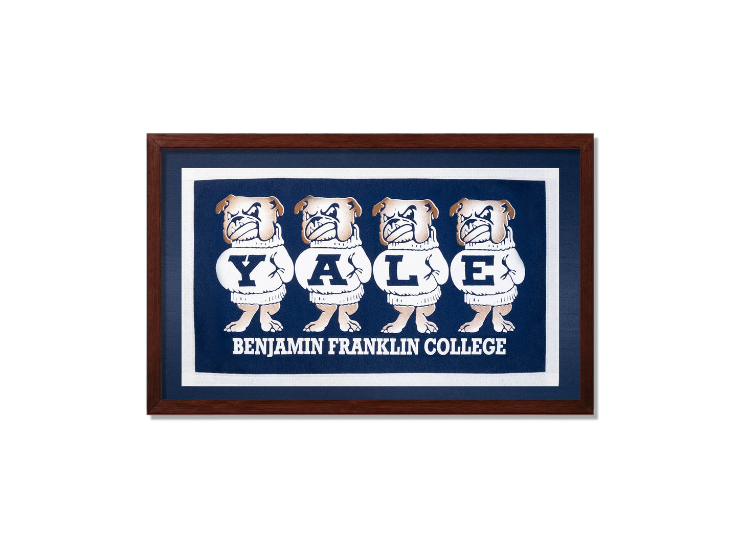 Vintage Yale University Benjamin Franklin College Banner
