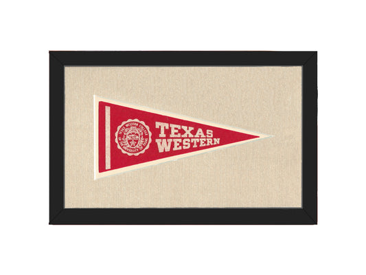 Vintage Texas Western College  Pennant