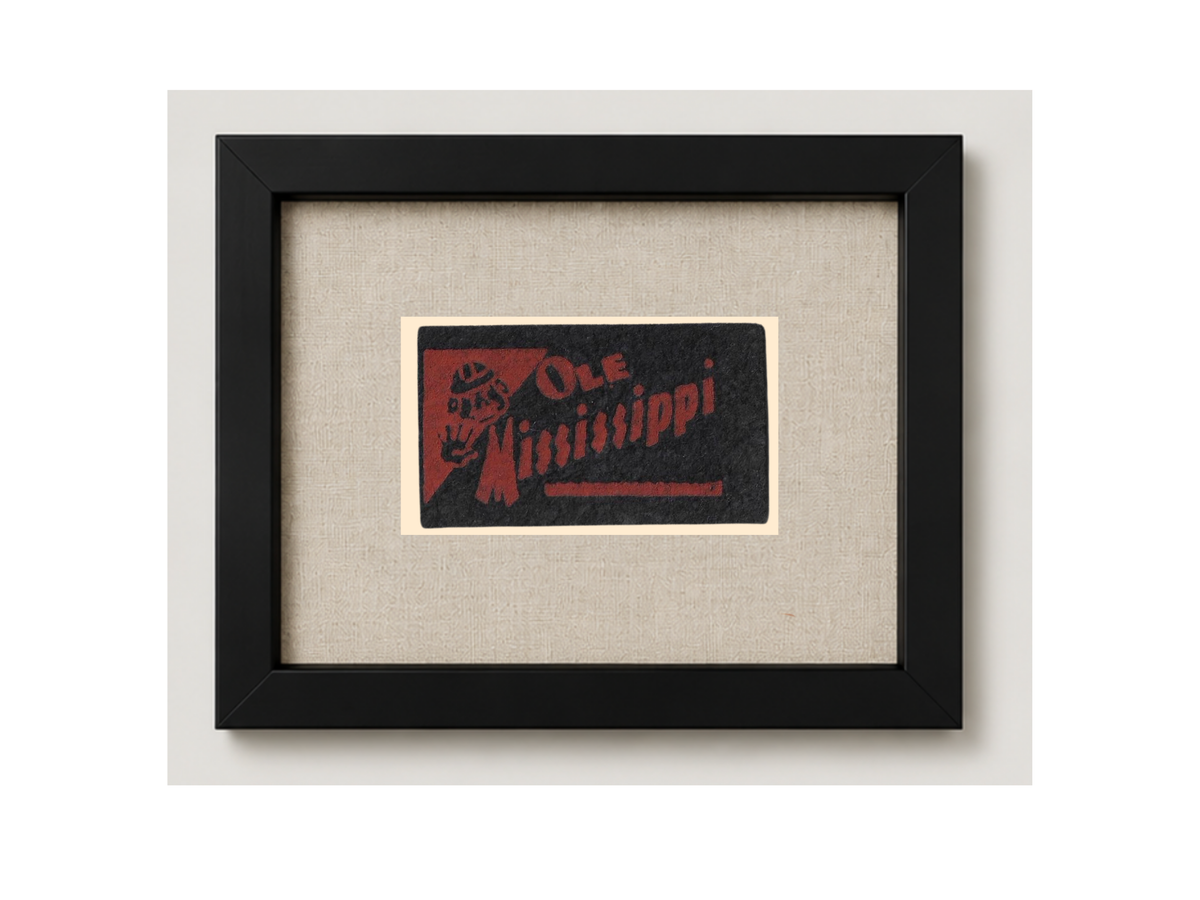 50s 60s USA製 カレッジペナント メタルケース 鍵付 Pennant Vintage Ole Miss Framed Candy Felt Pennant – Americana Memories