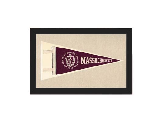 Vintage University of Massachusetts Pennant