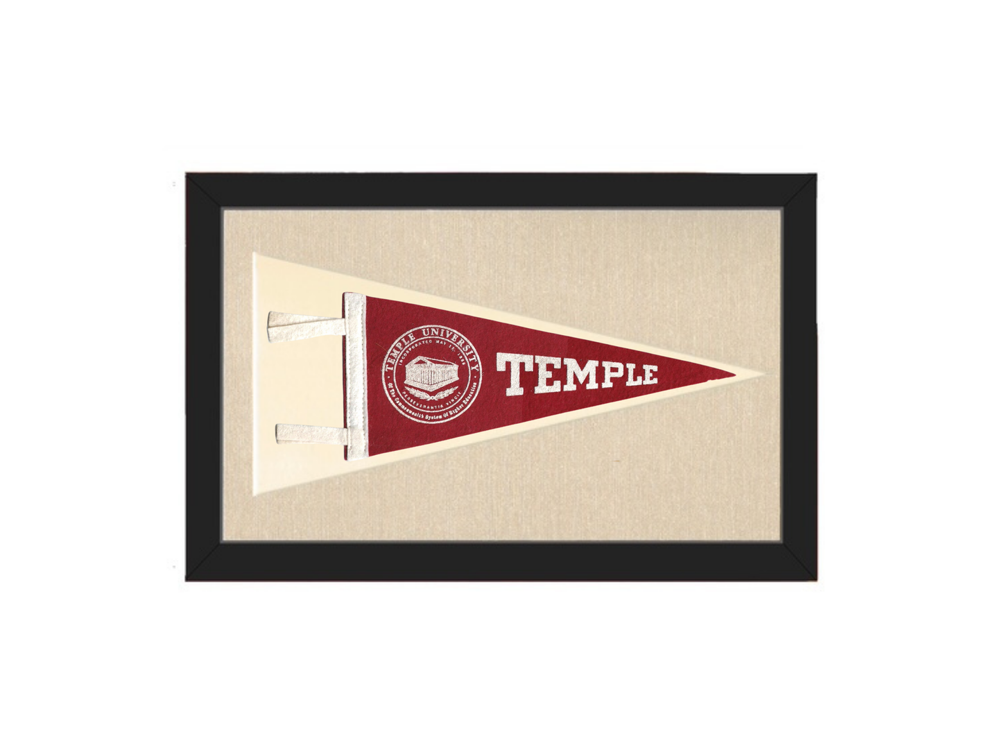 Vintage Temple University Pennant