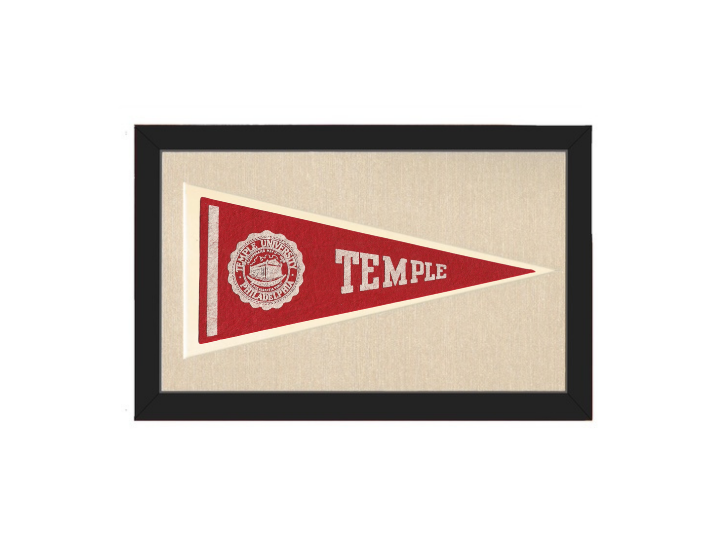 Vintage Temple University Pennant