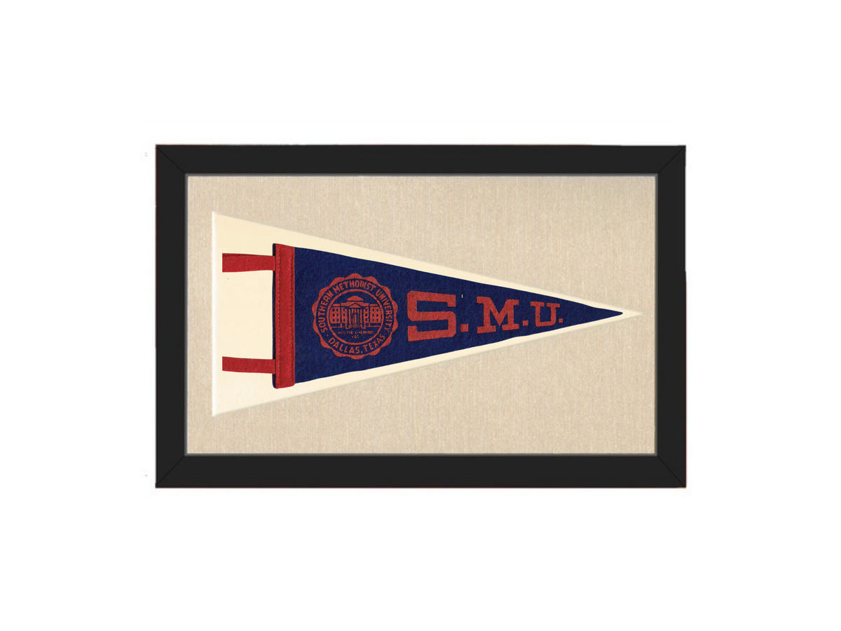 Vintage Southern Methodist University Pennant