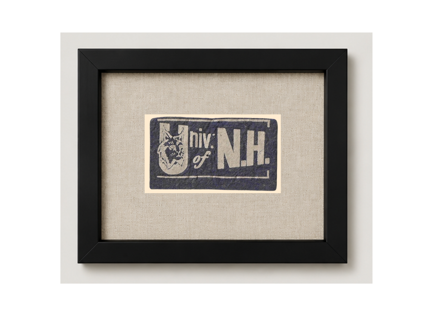 Vintage University of New Hampshire Framed Candy Felt