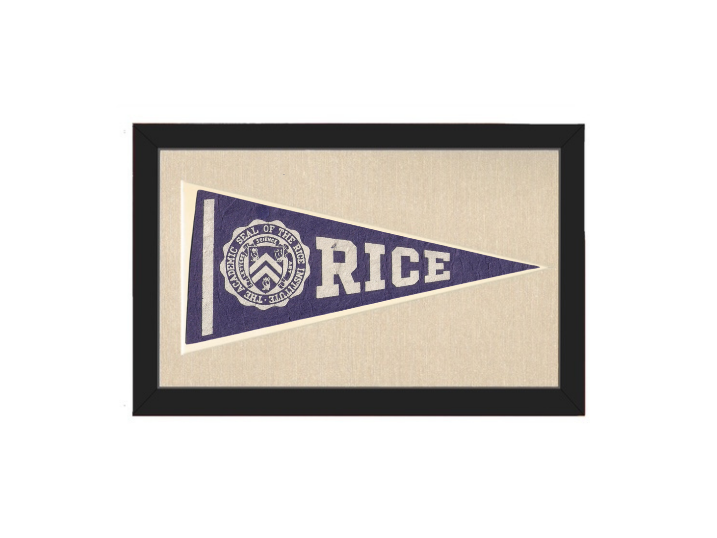 Vintage Rice University Pennant