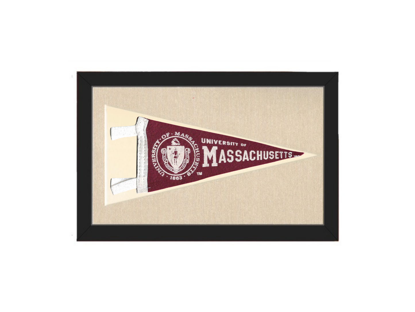 Vintage UMass Pennant