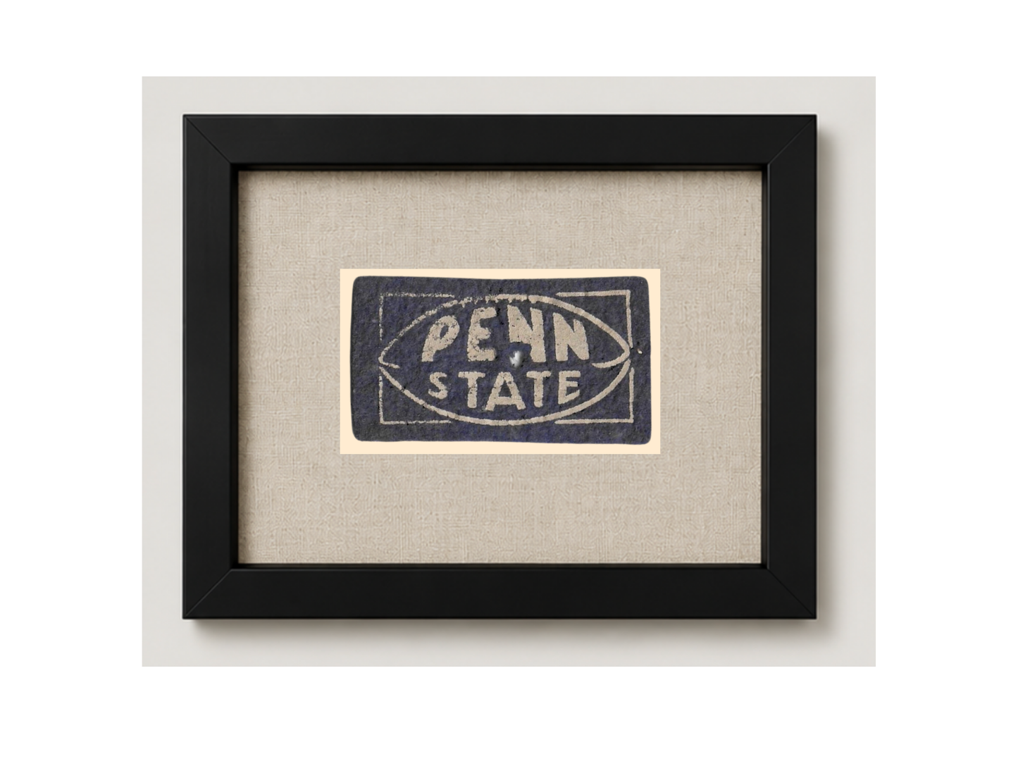 Vintage Penn State Framed Candy Felt Pennant