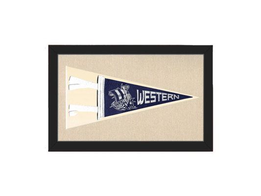 Vintage Western University Pennant