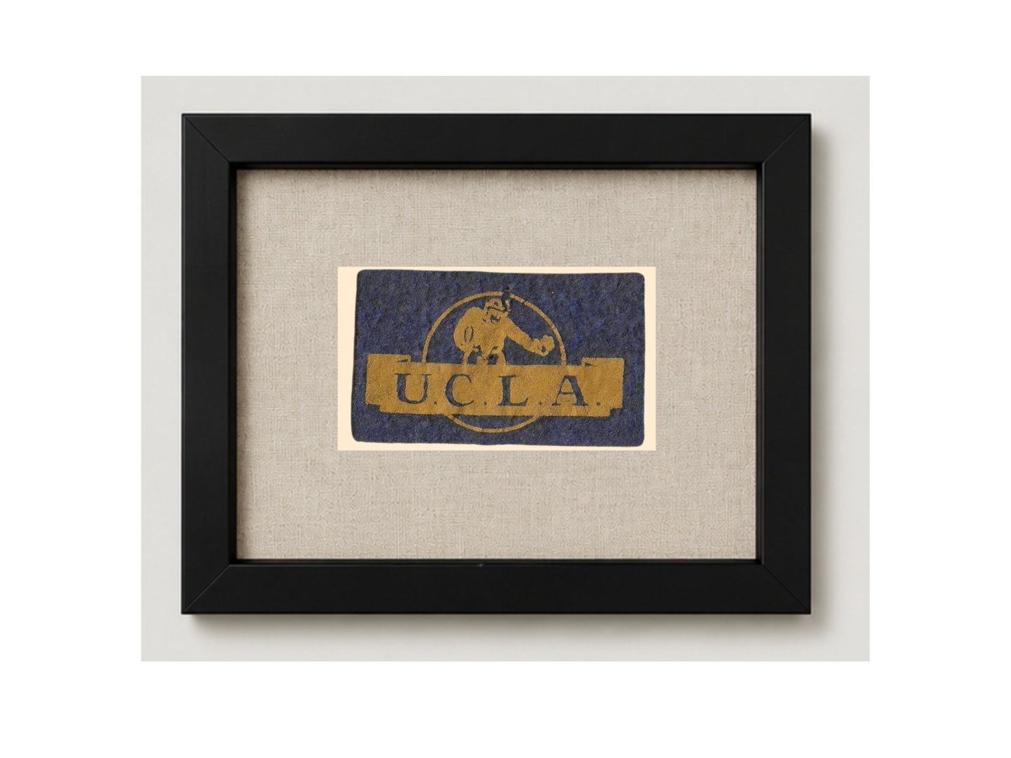 Vintage UCLA Framed Candy Felt Pennant