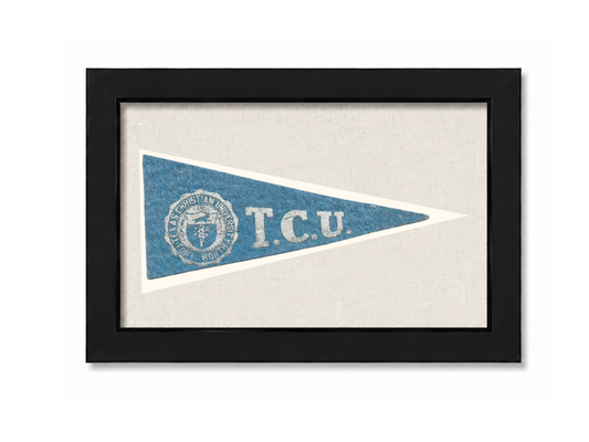 Vintage Texas Christian University Pennant