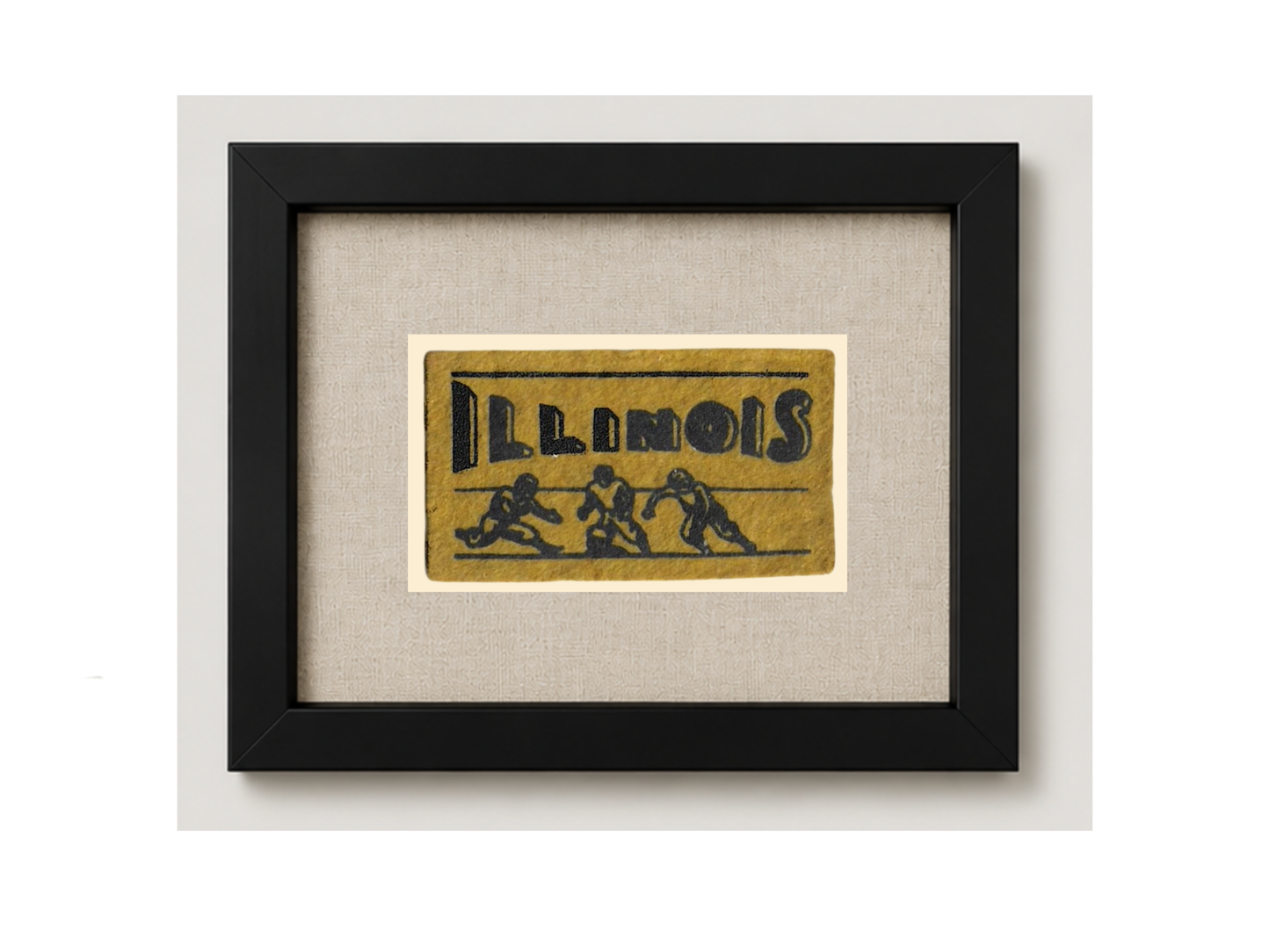 Vintage University of Illinois Candy Felt