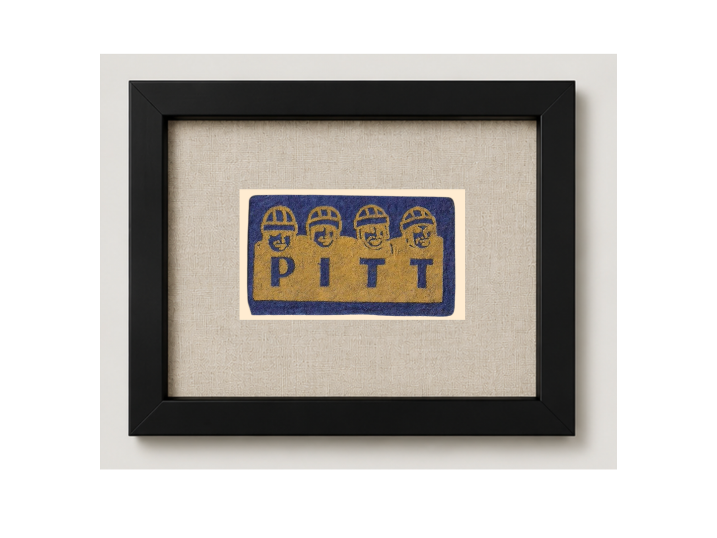 Vintage University of Pittsburgh Framed Candy Felt