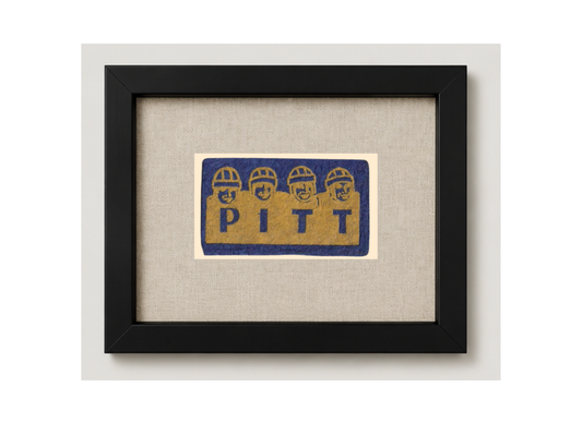 Vintage University of Pittsburgh Framed Candy Felt