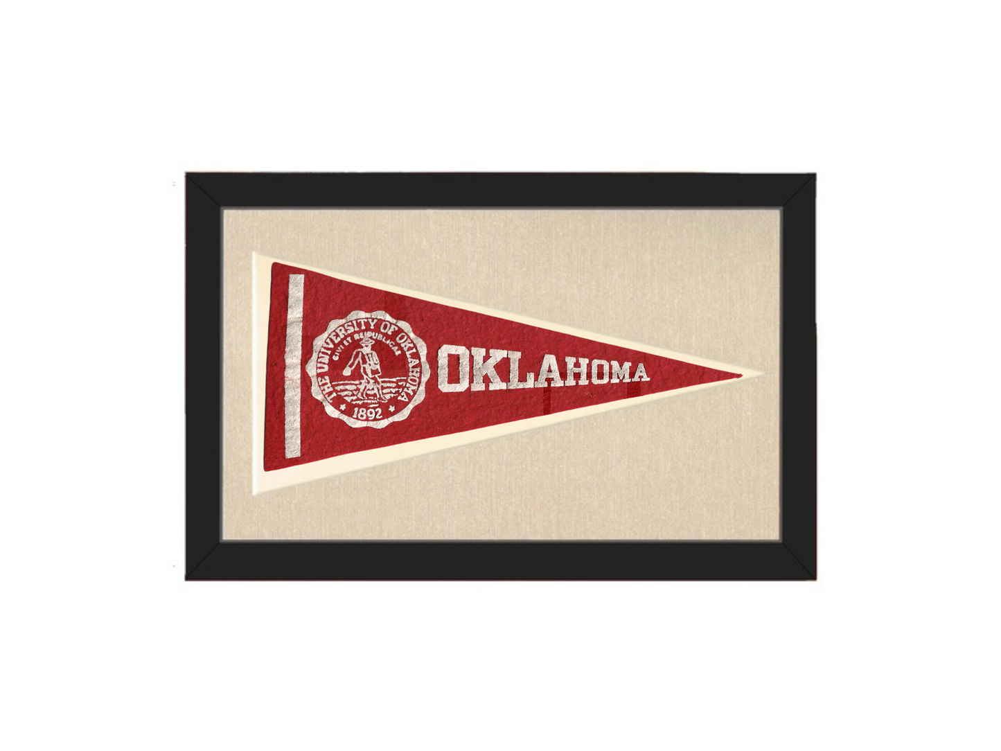Vintage University of Oklahoma Pennant
