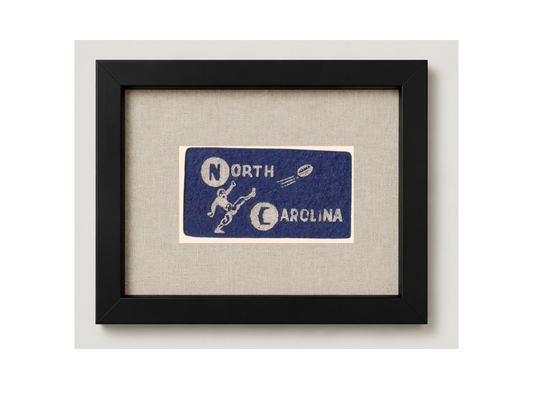 Vintage UNC Framed Candy Felt Pennant