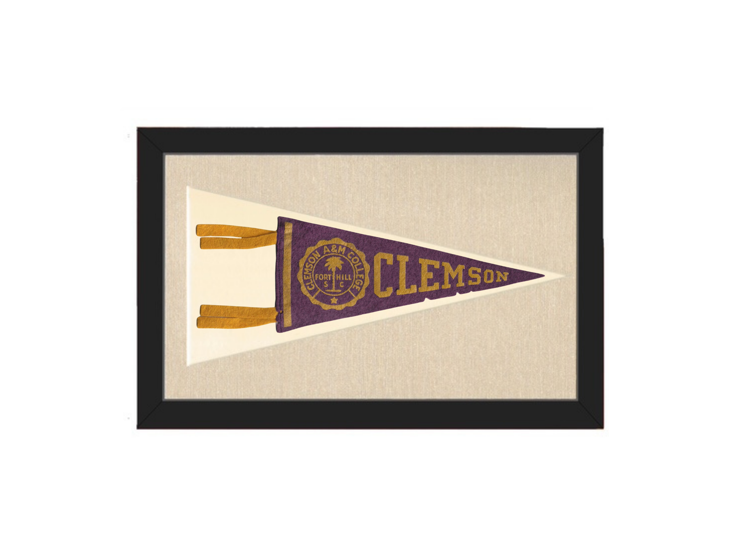 Vintage Clemson University Pennant
