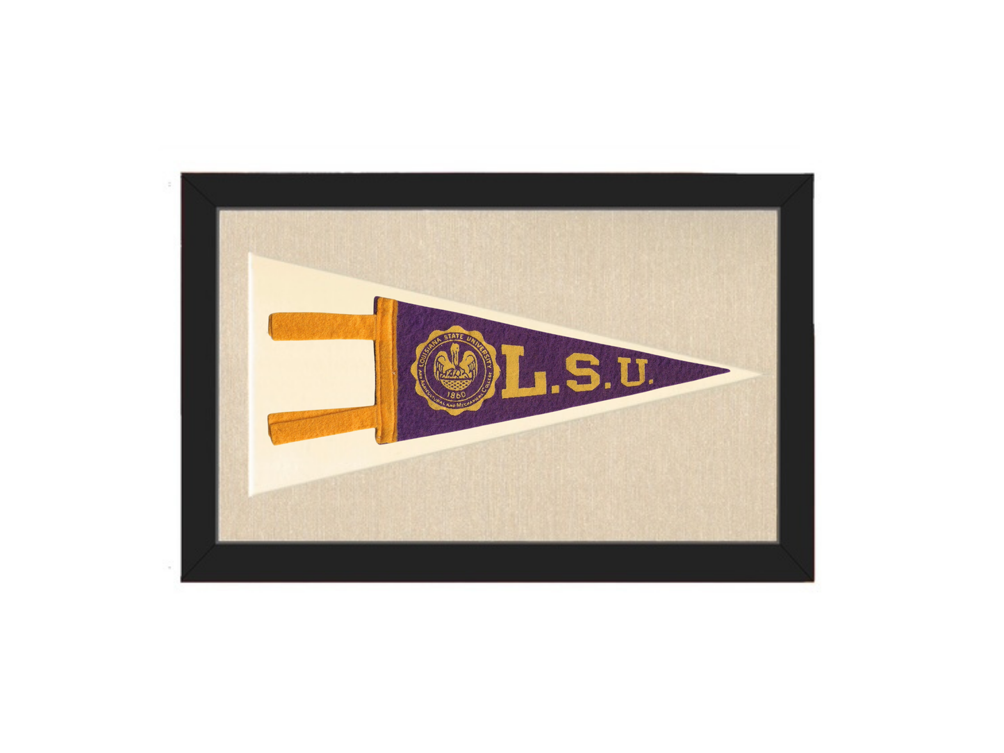 Vintage Louisiana State University (LSU) Pennant