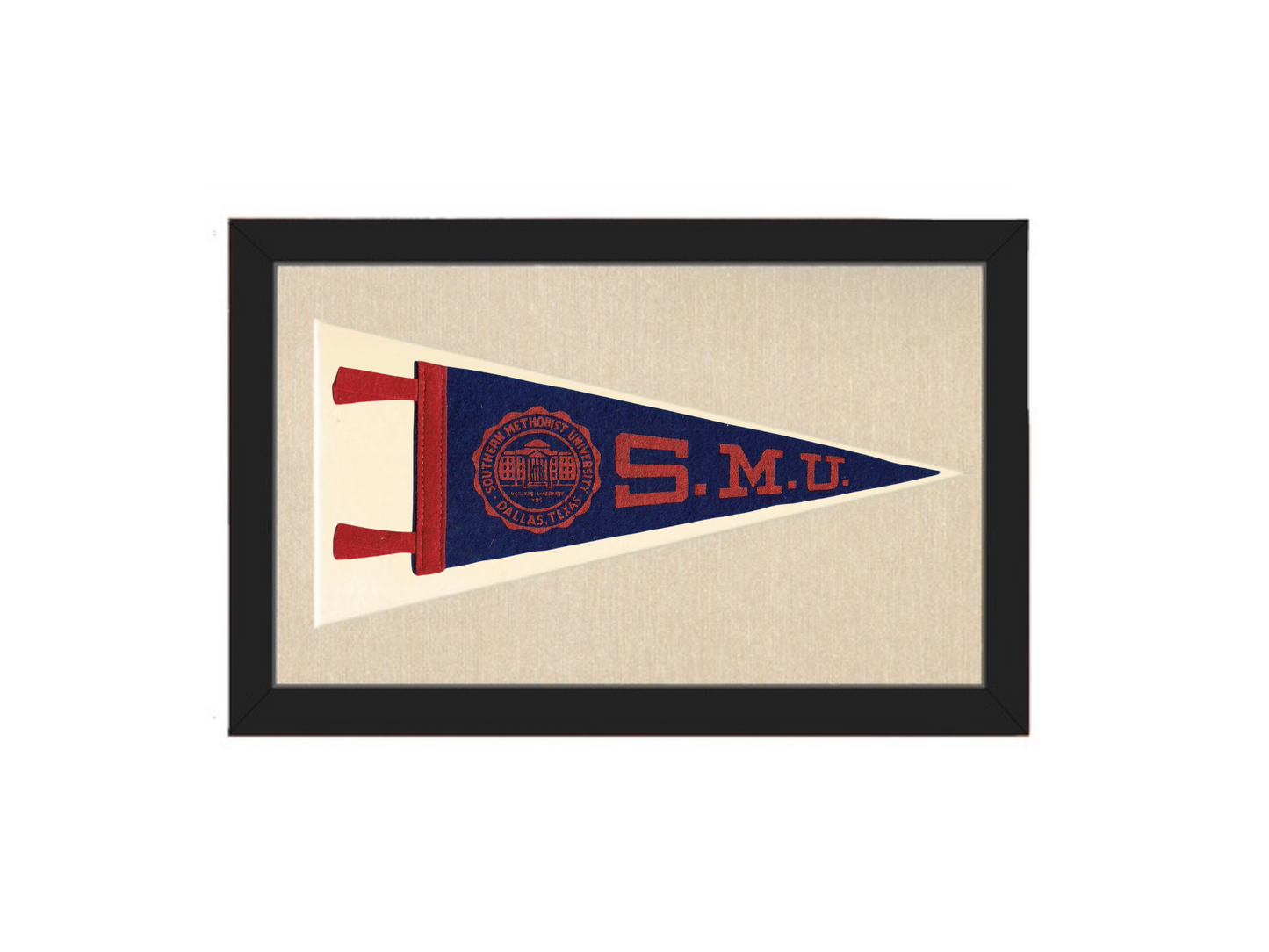 Vintage Southern Methodist University Pennant