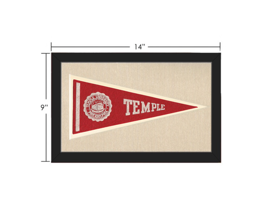 Vintage Temple University Pennant