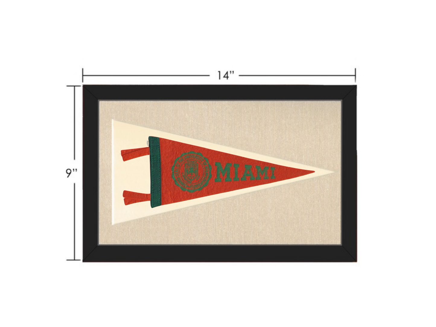 Vintage University of Miami Pennant