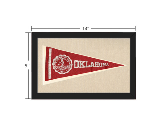 Vintage University of Oklahoma Pennant