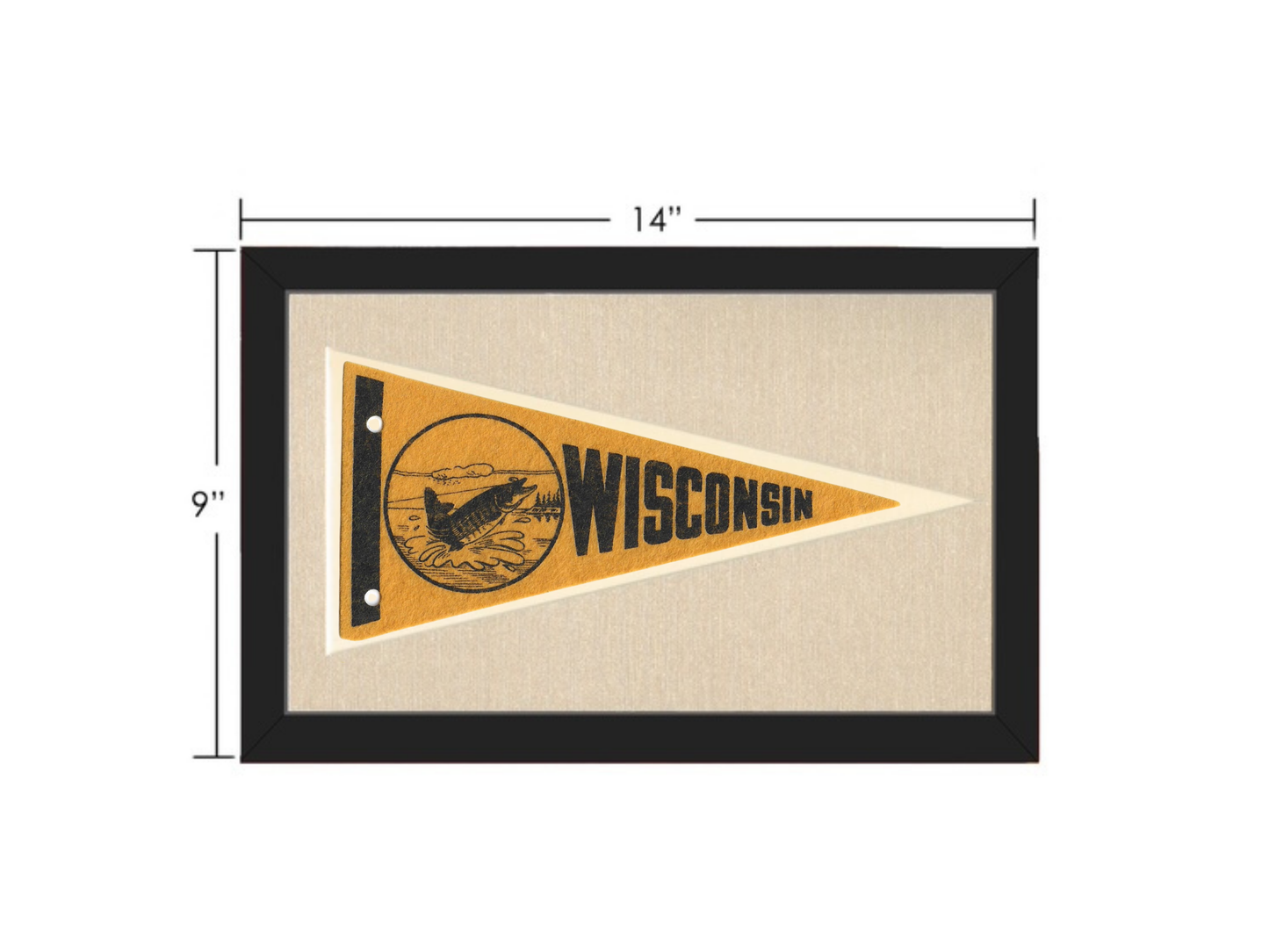 Vintage Wisconsin Pennant