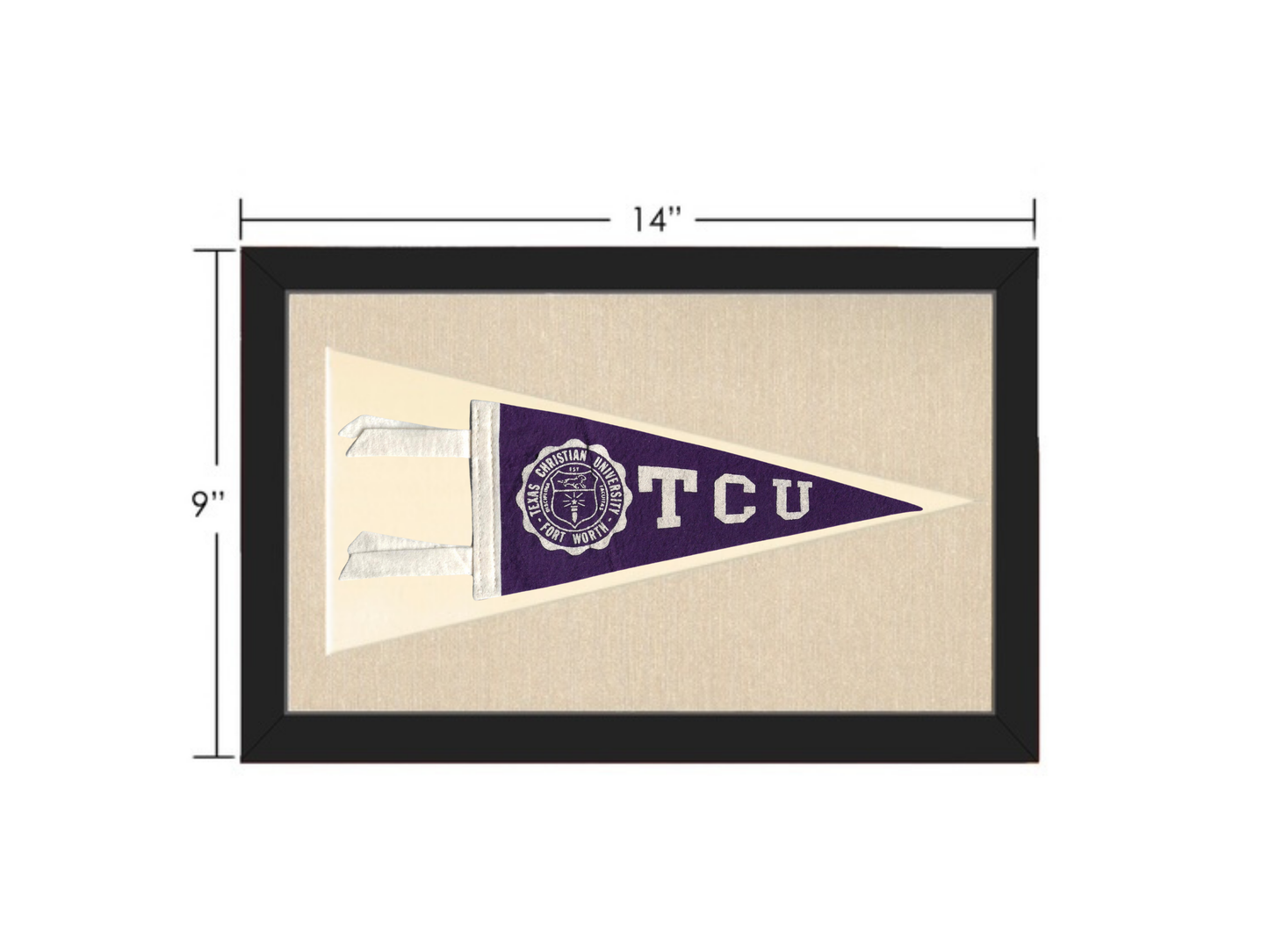 Vintage TCU (Texas Christian University) Pennant