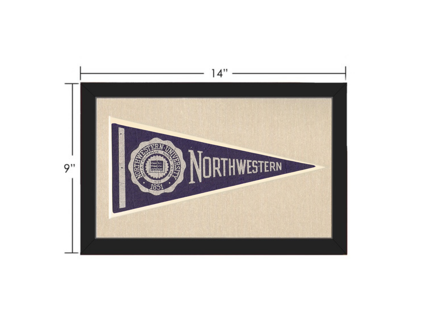 Vintage Northwestern University Pennant