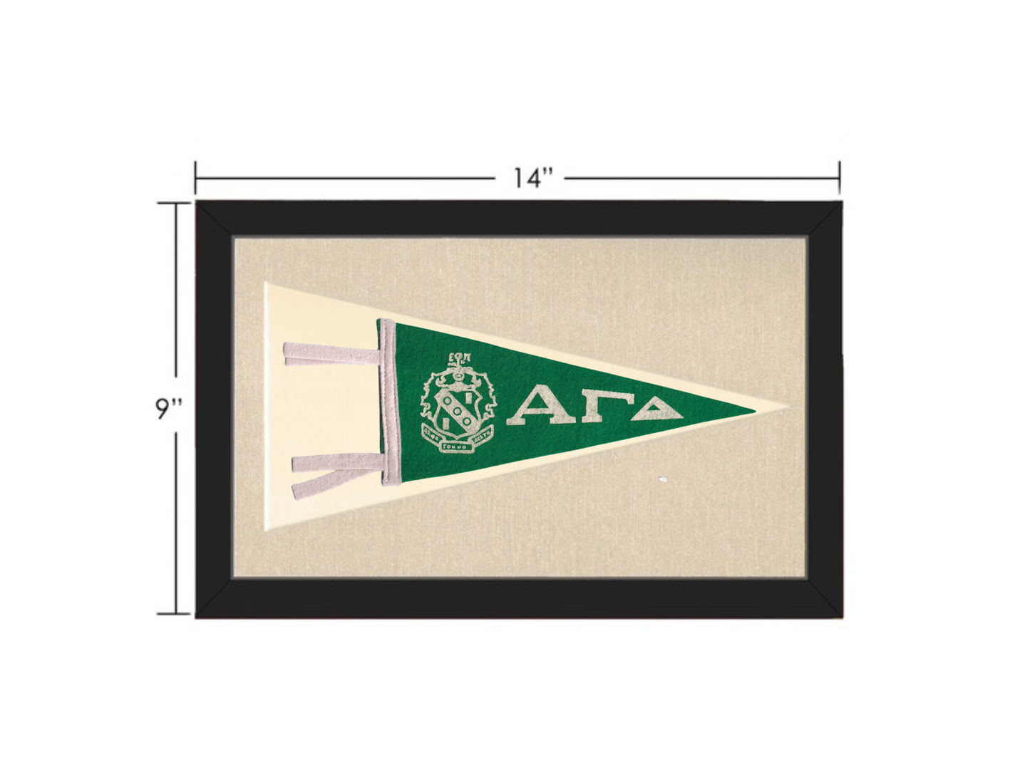 Vintage Alpha Gamma Delta Sorority Pennant