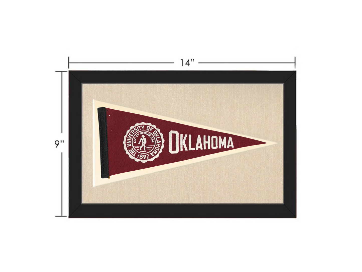 Vintage University of Oklahoma Pennant