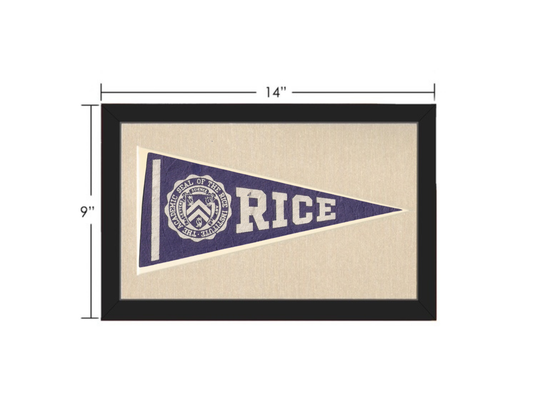 Vintage Rice University Pennant