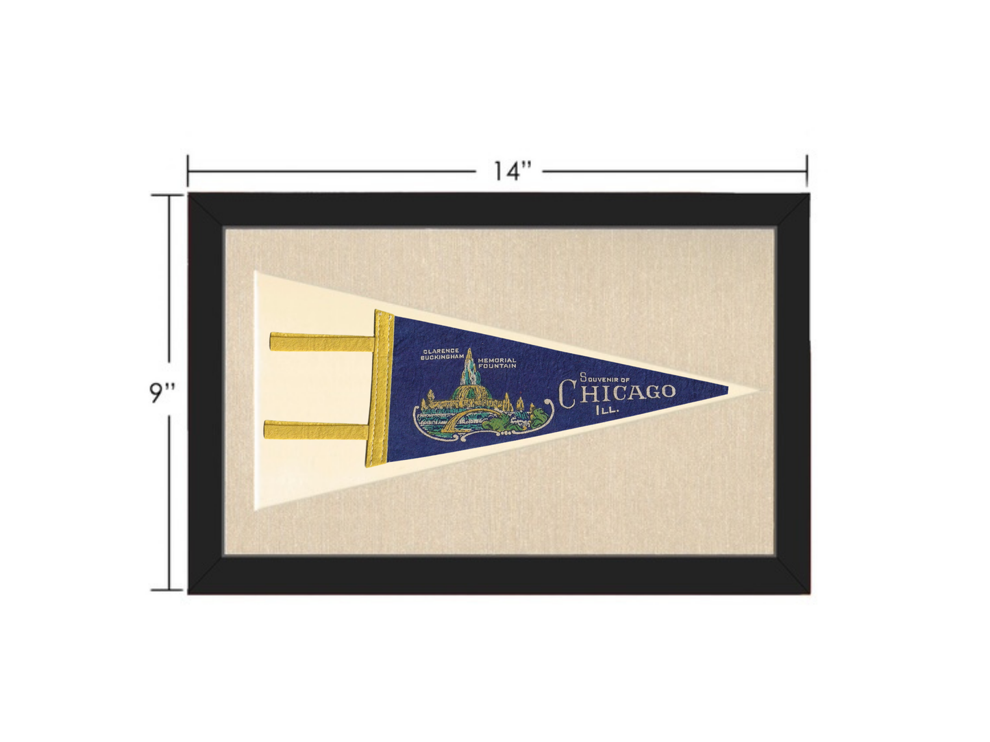 Vintage Chicago City Pennant