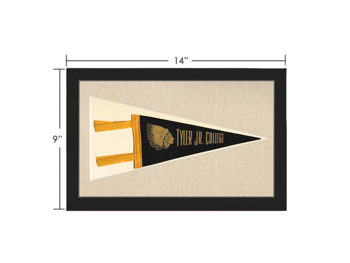 Vintage  Tyler Jr. College Pennant